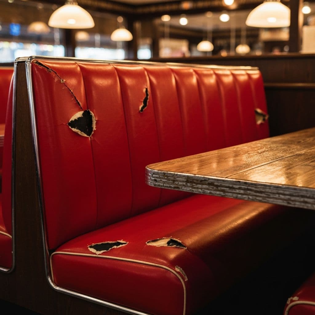 Restaurant Booth Seating - Before
