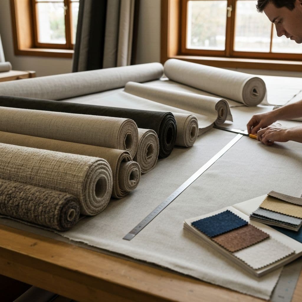 Craftsman working on furniture frame at Pilgrim Furniture